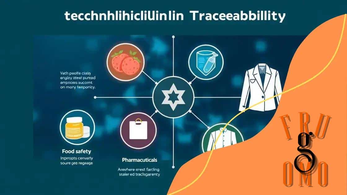 Key applications in traceability