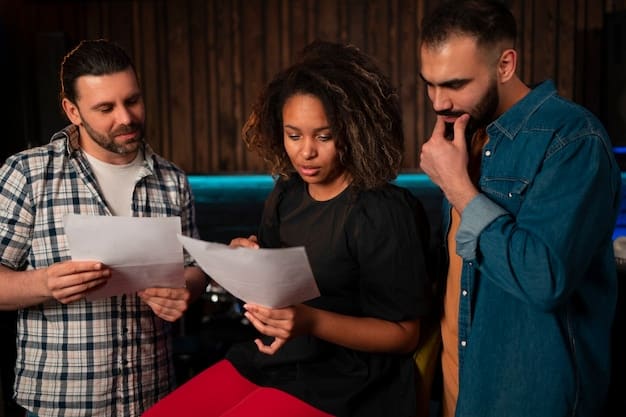 A person discreetly declining an expensive activity proposal from a group of friends. The setting is a high-end store, and the person's expression conveys a sense of discomfort but also determination.