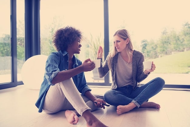 Two friends having an open and honest conversation, showing respect and understanding while discussing their boundaries.