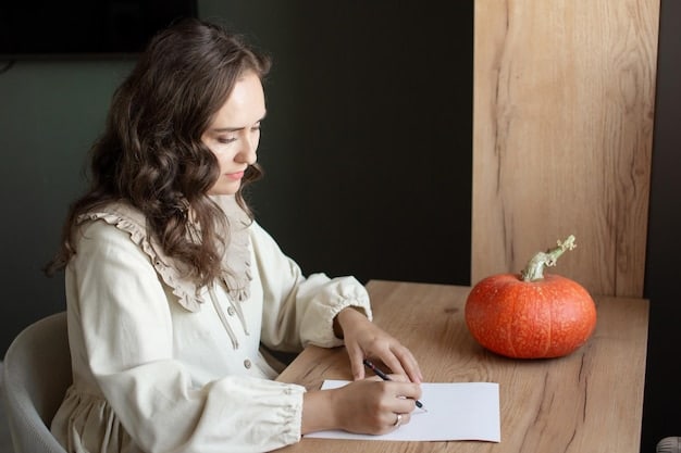 A person writing a heartfelt apology letter to a friend, sitting at a desk with a pen and paper.