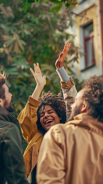 A person laughing with a group of friends in a sunny outdoor setting, symbolizing the joy and healing that comes from new connections and self-care after a friendship breakup.
