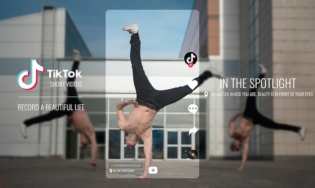 A mockup of a TikTok advertising campaign targeting US users. The mockup features a In-Feed Ad with clear call-to-action buttons and demographic targeting options highlighted on the screen.