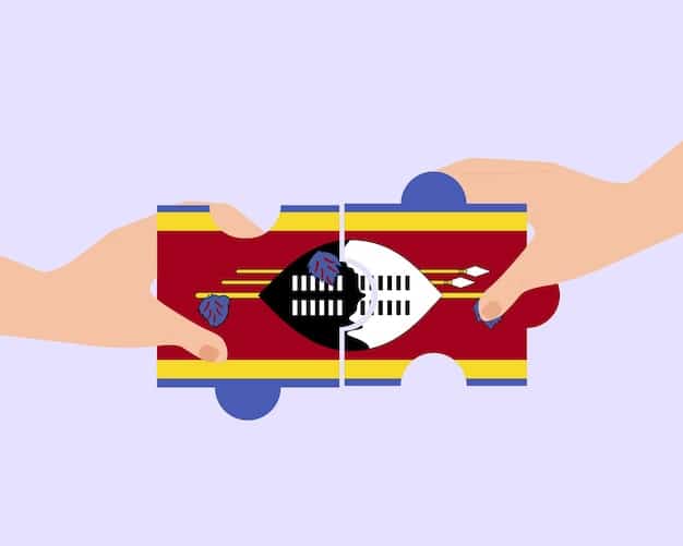 Two hands reaching for each other across a divide, with puzzle pieces representing different political ideologies fitting together in the middle. This symbolizes finding common ground despite differing opinions.
