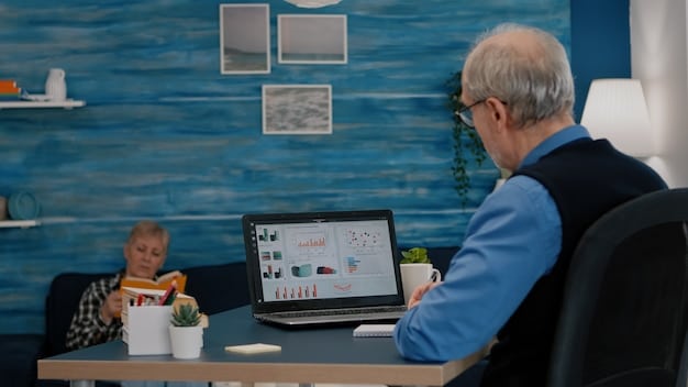 A moderator sitting in front of a computer screen displaying an online community forum with various moderation tools and analytics dashboards, indicating active management.