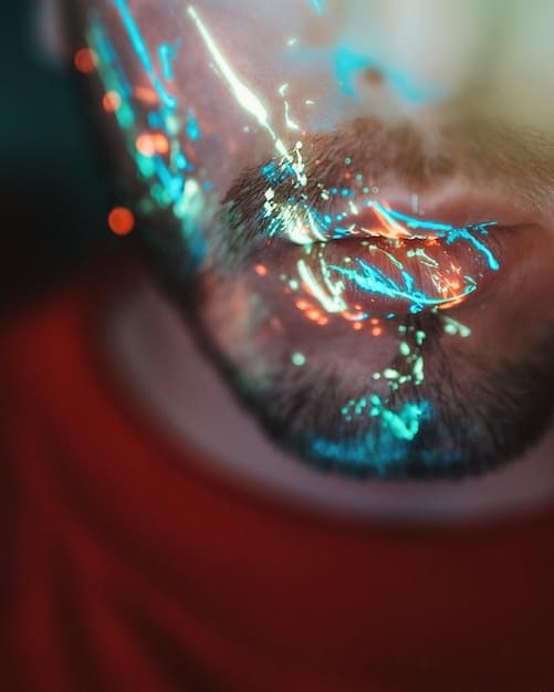 A close-up shot of a human eye with a complex, digital network overlaying the iris, symbolizing interconnectedness and the flow of information, specifically related to social media and digital spread. The background is slightly blurred to keep focus on the eye and network.