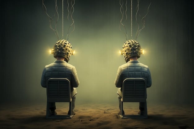 A visual metaphor of a person juggling two conflicting ideas in their mind, represented by thought bubbles with opposing symbols like a 'yes' checkmark and a 'no' cross, set against a background of everyday decision-making scenarios.